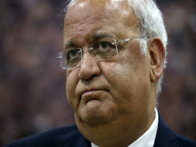 Le négociateur des Palestiniens Saëb Erakat, à Ramallah le 3 mars 2020 - ABBAS MOMANI [AFP/Archives]