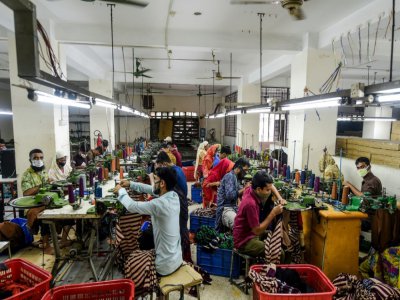 L'usine textile Dibbo Fashion après le déconfinement. Près de Dacca, le 18 juin 2020 - MUNIR UZ ZAMAN [AFP]