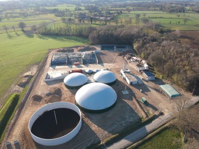 Le nouveau site de méthanisation d'Athis-Val-de-Rouvre permet d'alimenter l'équivalent de 1 500 logements en gaz naturel. - GRDF.