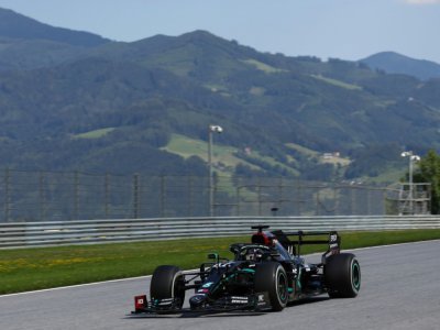 Le Britannique Lewis Hamilton (Mercedes) lors du GP d'Autriche, à Spielberg, le 5 juillet 2020 - Mark Thompson [POOL/AFP]
