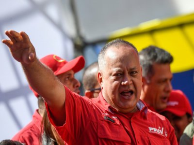 Diosdado Cabello, numéro 2 du régime au Venezuela, le 27 février 2020 à Caracas - Federico PARRA [AFP/Archives]