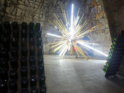 Des oeuvres d'art contemporain exposées dans les caves de la maison de champagne Vranken-Pommery à Reims, en France, le 14 septembre 2010 - FRANCOIS NASCIMBENI [AFP/Archives]