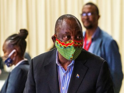 Le président sud-africain Cyril Ramaphosa à Johannesburg le 24 juin 2020 - Jerome Delay [POOL/AFP]