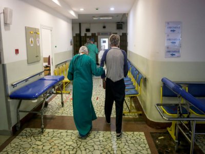 A l'hôpital Banjica, le 14 juillet 2020 à Belgrade - Oliver BUNIC [AFP]