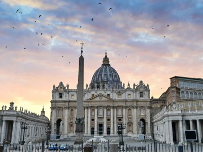 Le Vatican, avec la place Saint-Pierre et la basilique, le 6 avril 2020 - Andreas SOLARO [AFP/Archives]