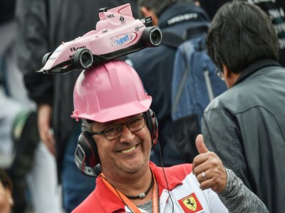 Otmar Szafnauer, le patron des "Flèches Roses" de Racing Points (anciennement Force India), lors du GP de Mexico, le 27 octobre 2018 - RODRIGO ARANGUA [POOL/AFP/Archives]
