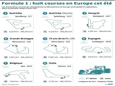 Formule 1 : huit courses en Europe cet été - [AFP]