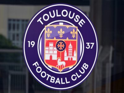 Le logo du Toulouse FC photographié le 24 août 2018 au Stadium municipal, à Toulouse - PASCAL PAVANI [AFP/Archives]
