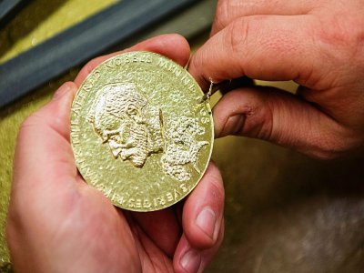 Fabrication des médailles des prix Nobel, le 29 octobre 2019 à Eskilstuna, en Suède - Jonathan NACKSTRAND [AFP/Archives]