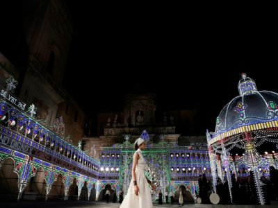 Défilé croisière Dior à Lecce, dans le sud de l'Italie, le 22 juillet 2020 - Filippo MONTEFORTE [AFP]