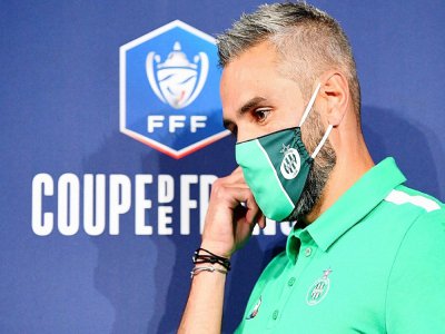Le capitaine de l'AS Saint-Etienne, Loïc Perrin, en conférence de presse le 23 juillet 2020 au Stade de France - FRANCK FIFE [AFP]