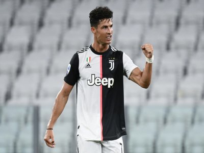 Cristiano Ronaldo buteur pour la Juventus contre la Sampdoria à Turin, le 26 juillet 2020 - MARCO BERTORELLO [AFP]
