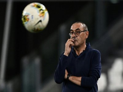 L'entraîneur de la Juventus Maurizio Sarri durant la rencontre face à la Sampdoria Gênes à Turin, le 26 février 2020 - MARCO BERTORELLO [AFP]