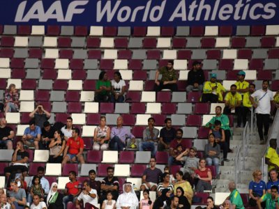 De nombreux sièges vides lors des Mondiaux d'athlétisme de Doha, le 27 septembre 2019 - Kirill KUDRYAVTSEV [AFP/Archives]
