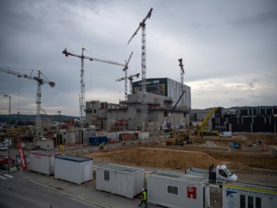 La construction du réacteur Iter, à Saint-Paul-lès-Valence (Bouches-du-Rhône) le 10 octobre 2018 - CHRISTOPHE SIMON [AFP/Archives]