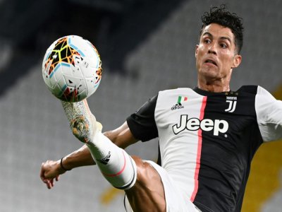 L'attaquant portugais de la Juventus, Cristiano Ronaldo, lors du match de Serie A face à la Sampdoria Gênes, à Turin, le 26 juillet 2020 - MARCO BERTORELLO [AFP/Archives]
