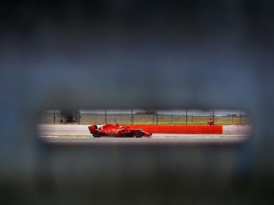Charles Leclerc (Ferrari) lors des qualifications du GP de Grande-Bretagne sur le circuit de Silverstone, le 1er août 2020 - Ben STANSALL [POOL/AFP]