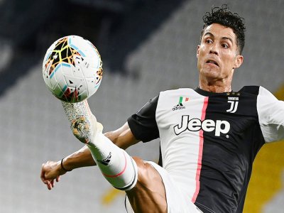 L'attaquant portugais de la Juventus, Cristiano Ronaldo, lors du match de Serie A contre la Sampdoria, à Turin, le 26 juillet 2020 - MARCO BERTORELLO [AFP/Archives]