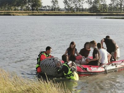 Deux groupes de personnes ont été sauvés lundi 3 août au soir pris par les grandes marées. - CODIS 50