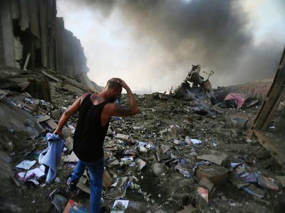 Deux puissantes explosions se sont produites à Beyrouth, le 4 août 2020 au Liban - STR [AFP]