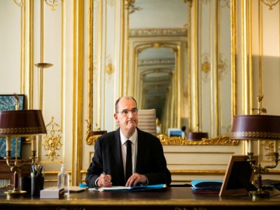 Le Premier ministre français Jean Castex à l'Hôtel Matignon à Paris le 3 août 2020 - MARTIN BUREAU [AFP]
