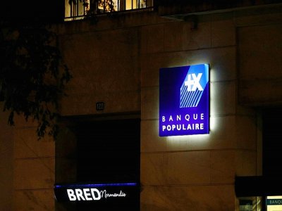 La banque BRED/Banque Populaire du Havre où un homme a réalisé une prise d'otages le 6 août 2020 - Sameer Al-DOUMY [AFP]
