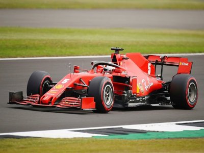 L'Allemand Sebastian Vettel lors des qualifications du GP des 70 ans de la F1, à Silverstone, le 8 août 2020 - Bryn Lennon [POOL/AFP]