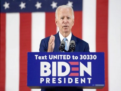 Joe Biden lors d'un meeting de campagne, le 30 juin 2020 à Wilmington, dans le Delaware - Brendan Smialowski [AFP/Archives]