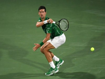 Novak Djokovic, lors du tournoi de Dubaï, le 24 février 2020 - KARIM SAHIB [AFP/Archives]