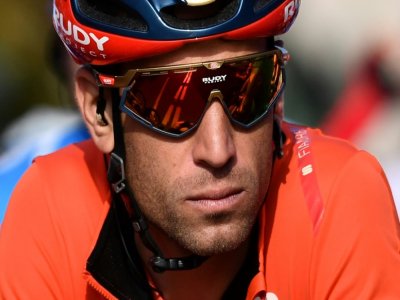 L'Italien Vincenzo Nibali au départ du Tour de Lombardie 2019, à Bergame, le 12 octobre - MARCO BERTORELLO [AFP/Archives]