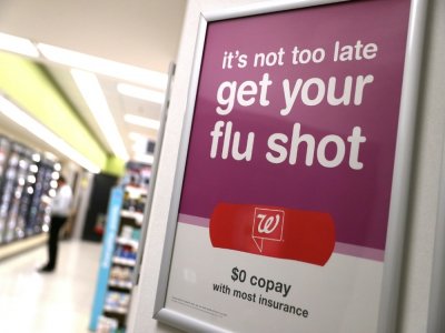 Une affiche invite à se faire vacciner conre la grippe, le 22 janvier 2018 à San Francisco, en Californie - JUSTIN SULLIVAN [Getty/AFP]