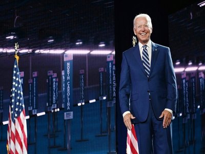 Joe Biden à Wilmington le 19 août 2020 - Olivier DOULIERY [AFP]