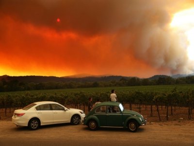 Le LNU Lightning Complex, principal incendie qui ravage le nord de la Californie - JUSTIN SULLIVAN [GETTY IMAGES NORTH AMERICA/AFP]