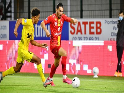 Les joueurs de Quevilly Rouen Métropole ont raté leur entrée dans le championnat avec une défaite 1-0. - Twitter QRM