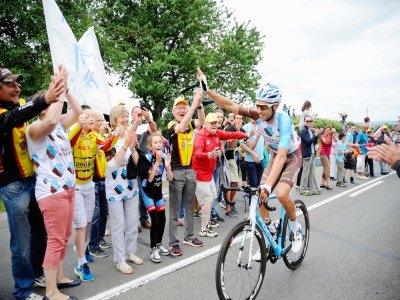 Mikaël Chérel a le sourire. A 34 ans, le Saint-Hilairien va disputer son 6e tour de France. - Yves PERRET / AG2R LA MONDIALE Pro Cycling Team