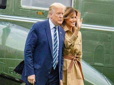 Donald et Melania Trump à leur retour à la Maison Blanche le 16 août 2020 - Eric BARADAT [AFP]