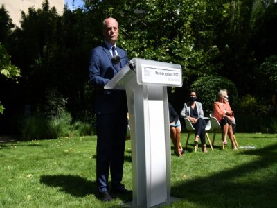 Le ministre de l'Education Jean-Michel Blanquer à Paris, le 26 août 2020 - Alain JOCARD [AFP]