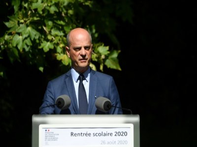 Le ministre de l'Education Jean-Michel Blanquer présente les modalités de la rentrée 2020, le 26 août 2020 à Paris - Alain JOCARD [AFP]