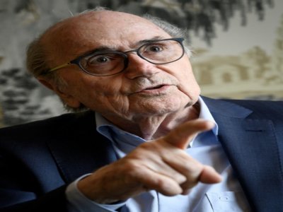 L'ancien président Sepp Blatter lors d'une interview à l'AFP le 28 mai 2019 à Zurich - Fabrice COFFRINI [AFP/Archives]