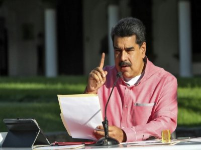 Le président vénézuélien Nicolas Maduro à Caracas, le 9 août 2020 - - [Venezuelan Presidency/AFP/Archives]
