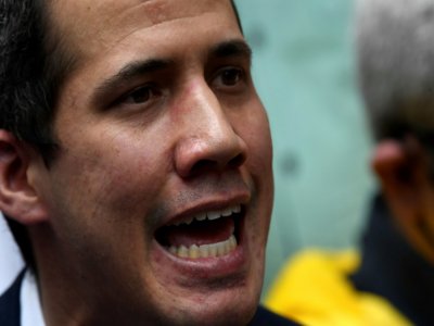 Le chef de l'opposition vénézuélienne Juan Guaido à Caracas, le 17 juin 2020 - Federico Parra [AFP/Archives]