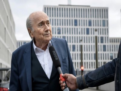 L'ancien président de la Fifa Sepp Blatter, à Berne le 1er septembre 2020 - Fabrice COFFRINI [AFP]