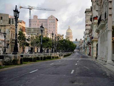 Une vue de La Havane (Cuba), où un couvre-feu a été imposé en raison du coronavirus, le 1er septembre 2020 - YAMIL LAGE [AFP]