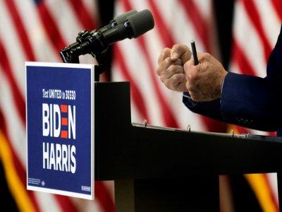 Le candidat démocrate à la Maison Blanche Joe Biden lors d'un discours à Wilmington, dans le Delaware, le 4 septembre 2020 - JIM WATSON [AFP/Archives]