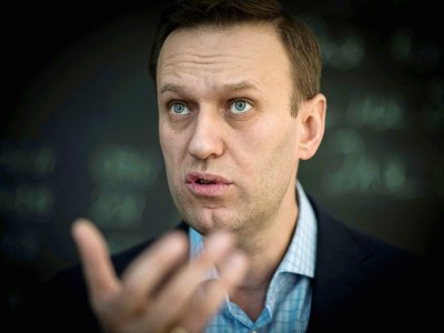 L'opposant Alexeï Navalny durant une interview avec l'AFP le 16 janvier 2018 à Moscou - Mladen ANTONOV [AFP/Archives]