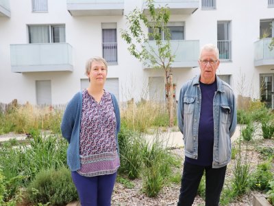 Emilie Villard et Philippe Marie font partie des premiers locataires de la résidence participative Philia, construite à Caen en octobre 2019.
