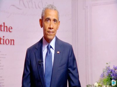L'ancien président américain Barack Obama s'exprime depuis Philadelphie le 19 août 2020 - - [DEMOCRATIC NATIONAL CONVENTION/AFP]