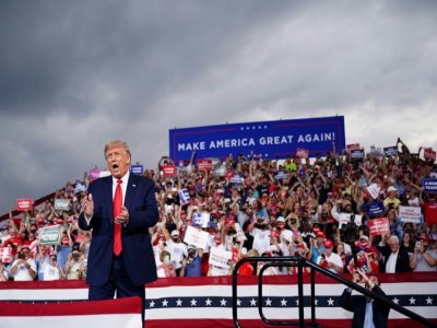 Donald Trump lors d'un rassemblement de campagne le 8 septembre 2020 à Winston-Salem, en Caroline du Nord - MANDEL NGAN [AFP]