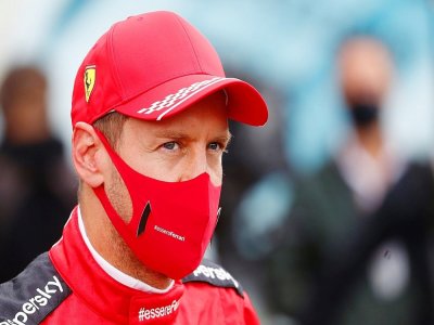 Le pilote allemand de l'écurie Ferrari Sebastian Vettel à l'issue des qualifications du GP de Belgique sur le circuit de Spa-Francorchamps, le 29 août 2020. - FRANCOIS LENOIR [POOL/AFP]