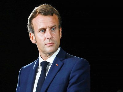 Le président Emmanuel Macron lors de la conférence de presse finale du 7ème sommet MED7 des pays méditerranéens le 10 septembre 2020 à Porticcio, Corse - Ludovic Marin [POOL/AFP]